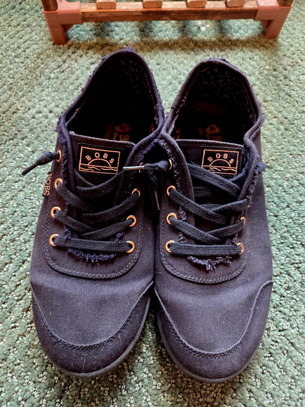 BOBS from Skechers Navy Canvas Lace-Up Sneakers